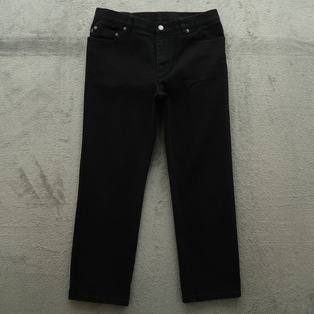 Ralph Lauren Jeans Women's Size 10 Black Mid-Rise Straight Cropped 25" Inseam